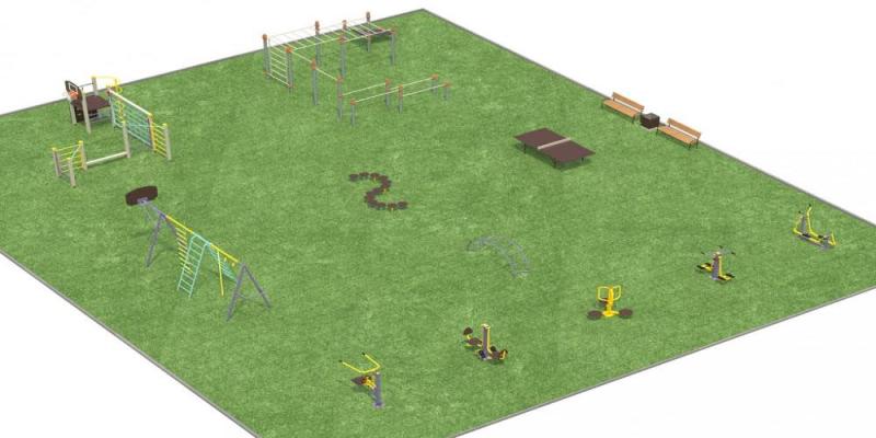 Дизайн проект спортплощадки разновозрастной  в Нижнем Новгороде