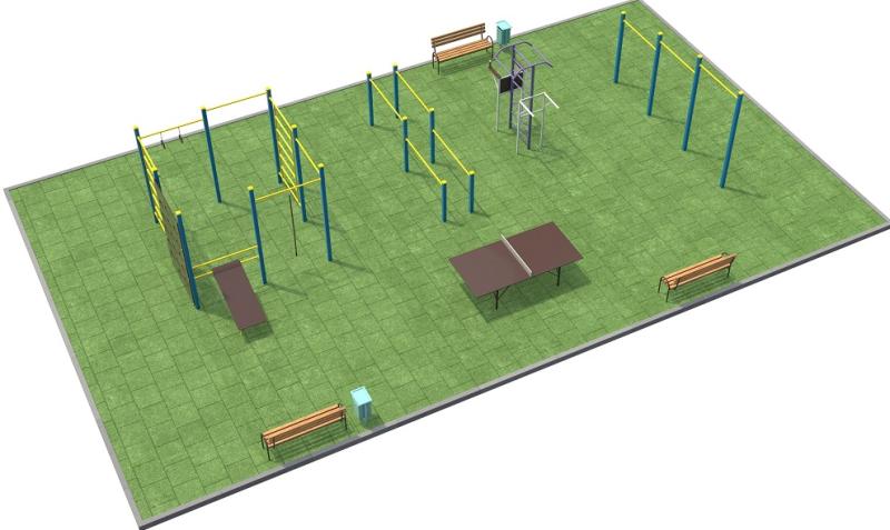 Проект спортплощадки 170 метров в Нижнем Новгороде в Нижнем Новгороде