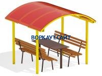 Стол и лавки под навесом МАФ 4005 в Нижнем Новгороде