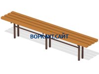Двухметровая лавочка без спинки 2 м МАФ 1602 в Нижнем Новгороде
