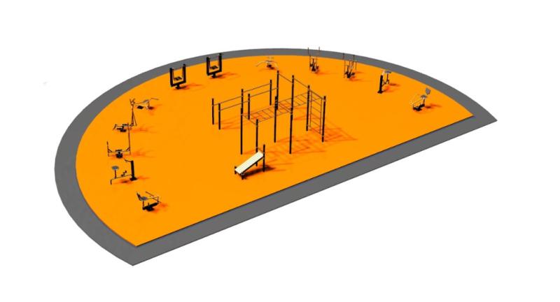 Дизайн проект спортплощадки Полукруглая в Нижнем Новгороде