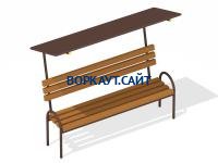 Лавочка под навесом МАФ 1607 в Нижнем Новгороде