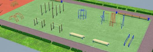 Проект детско-спортивной площадки для школы - детсада в Нижнем Новгороде