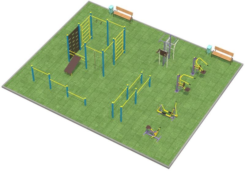 Проект спортплощадки 150 метров в Нижнем Новгороде в Нижнем Новгороде
