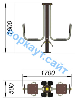 Уличный тренажер "Жим ногами горизонтальный " УТ 003 в Нижнем Новгороде