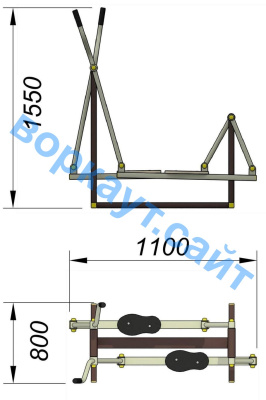 Уличный тренажер "Лыжник" УТ 008 в Нижнем Новгороде