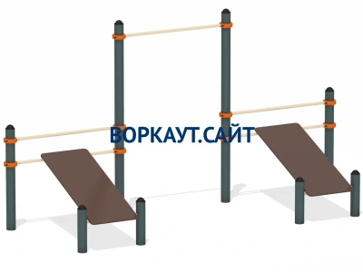 Воркаут с турником и двойной скамьей для пресса ВС-28 в Нижнем Новгороде