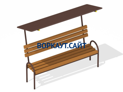 Лавочка под навесом МАФ 1607 в Нижнем Новгороде