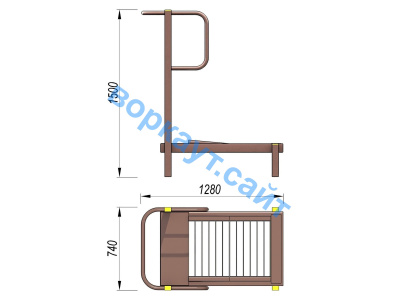 Уличный тренажер Беговая дорожка УТ 009 в Нижнем Новгороде