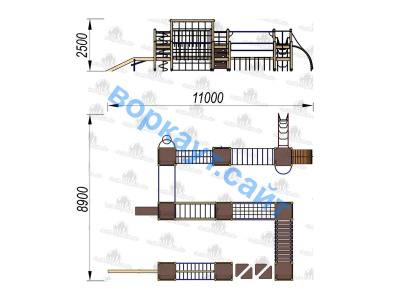 Детский спортивный комплекс Полоса препятствий ДСК 3116 в Нижнем Новгороде