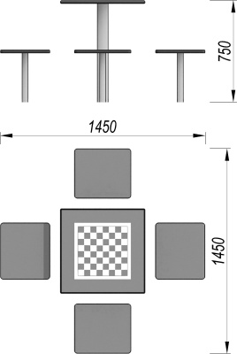 Шахматный стол МАФ 3516 в Нижнем Новгороде