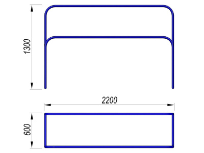 Брусья разновысокие МАФ 3531 в Нижнем Новгороде