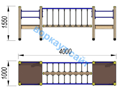 Детский спортивный комплекс Мост ДСК 3113 в Нижнем Новгороде