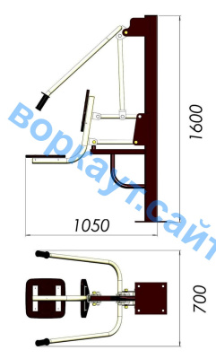 Уличный тренажер "Жим от груди" УТ 002 в Нижнем Новгороде