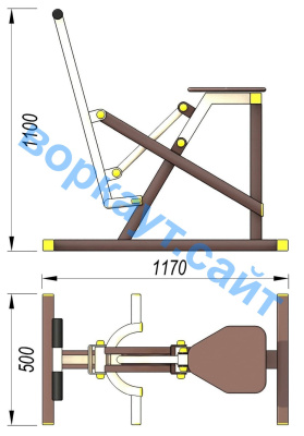 Уличный тренажер "Наездник " УТ 006 в Нижнем Новгороде