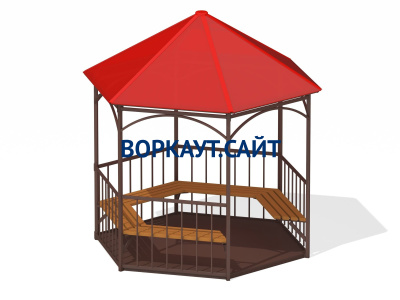 Беседка с лавками и полом МАФ 4122 в Нижнем Новгороде