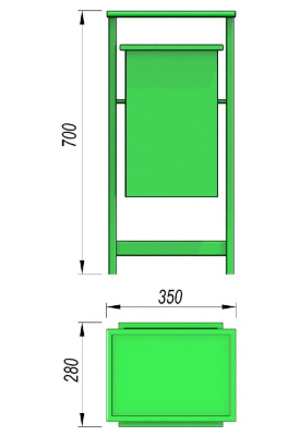 Урна с крышкой МАФ 1631 в Нижнем Новгороде