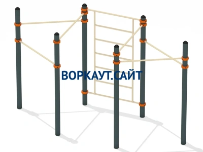 Воркаут турник разноуровневый с шведской стенкой ВС-25 в Нижнем Новгороде