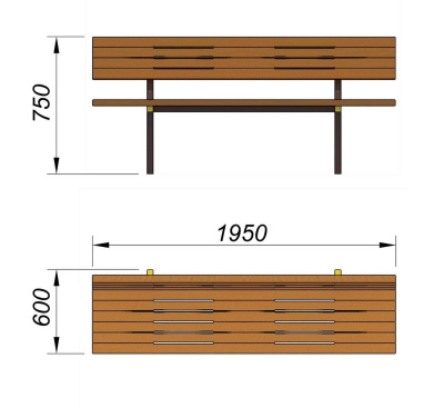 Диван уличный МАФ 1608 в Нижнем Новгороде