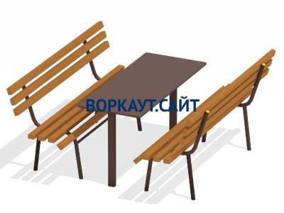 Дачный комплект из 2 лавочек и стола МАФ 1620 в Нижнем Новгороде