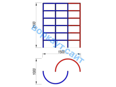 Шведская стенка полукруглая ДСК 3503 в Нижнем Новгороде